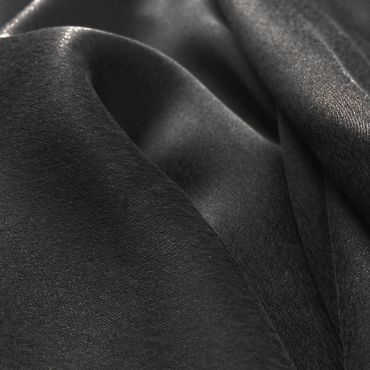 HEAVY SATIN DYED SANDWASHED BLACK