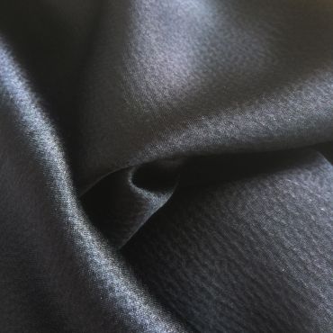 HAMMERED SILK SATIN DYED BLACK