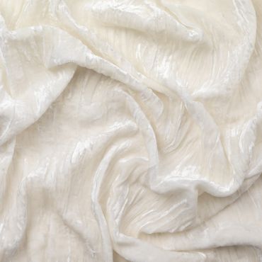 CRUSHED VELVET IVORY