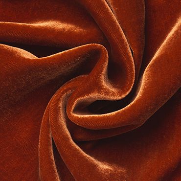 VISCOSE/SILK VELVET BURNT ORANGE