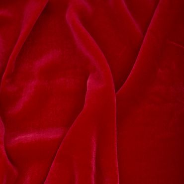 VISCOSE/SILK VELVET SCARLET