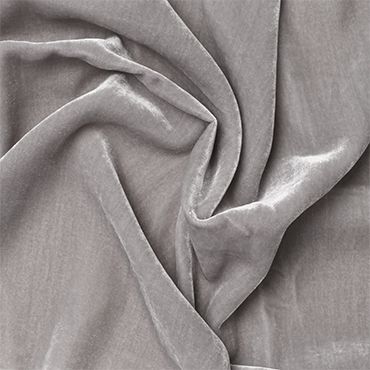 VISCOSE/SILK VELVET SILVER