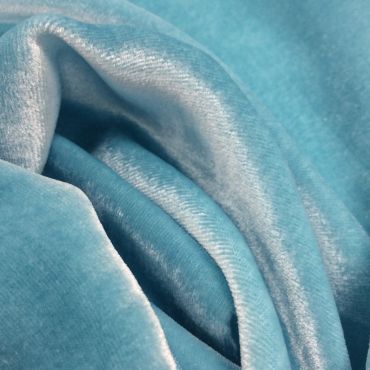 VISCOSE/SILK VELVET AQUA