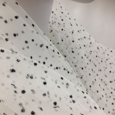 TULLE SPOT IVORY/BLACK