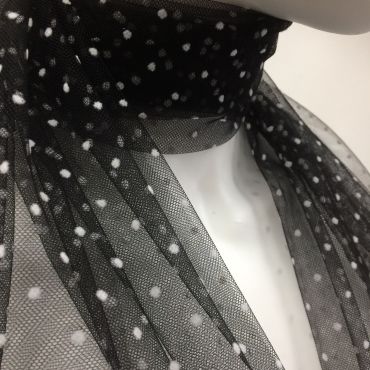 TULLE SPOT BLACK/WHITE