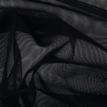 STRETCH POLYAMIDE TULLE BLACK