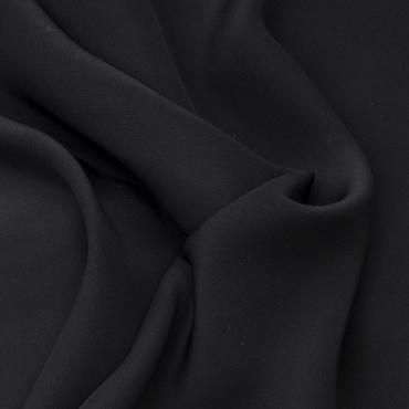 CREPE DE CHINE DYED BLACK